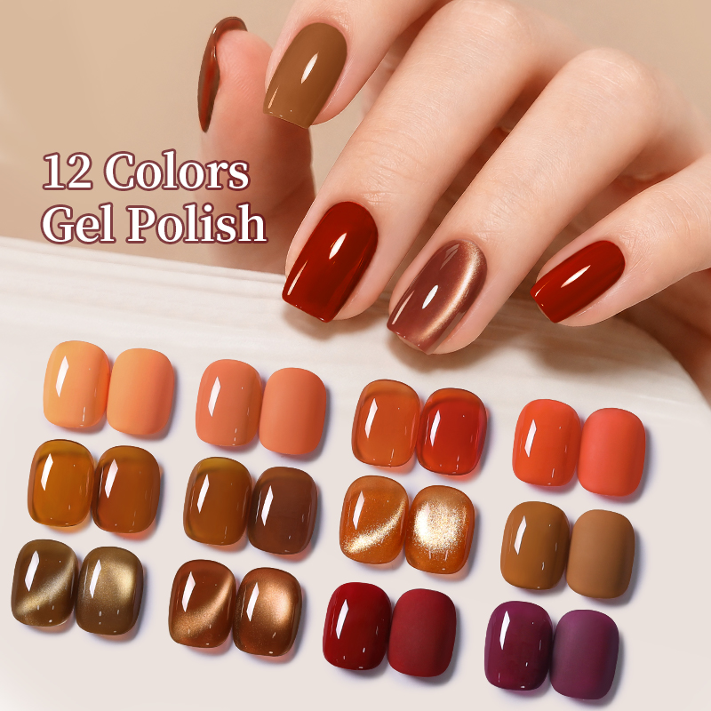 Nail Art Yellow - BORN PRETTY 12 цветов осеннего гель-лака: