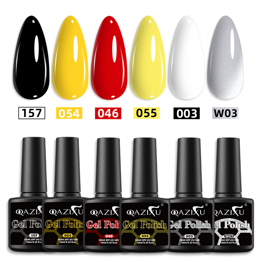 Набор гель-лаков QAZIXU 1/6 шт – обзор и цена Nail Art Yellow