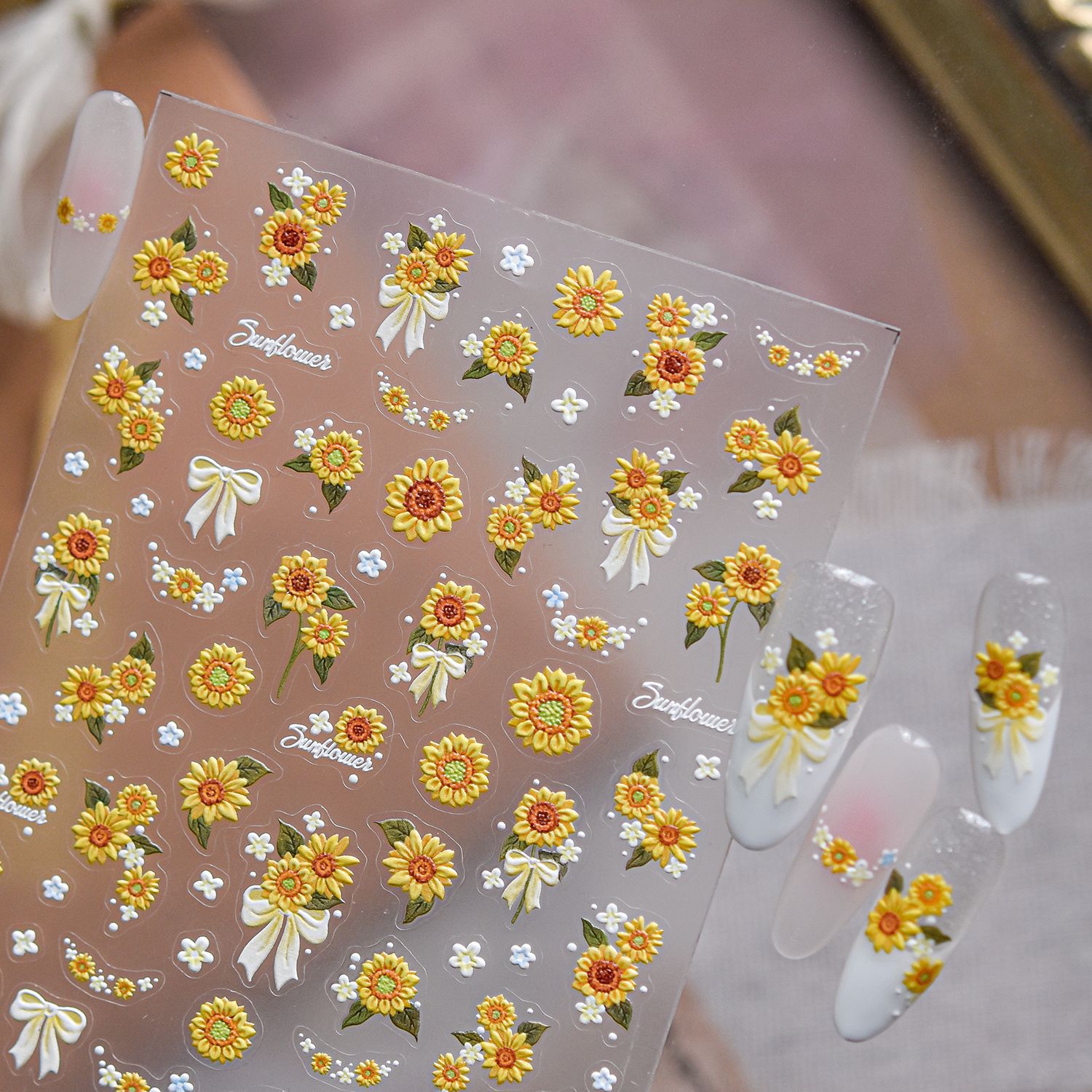 1 шт. летние 5D-наклейки для н – обзор и цена Nail Art Yellow