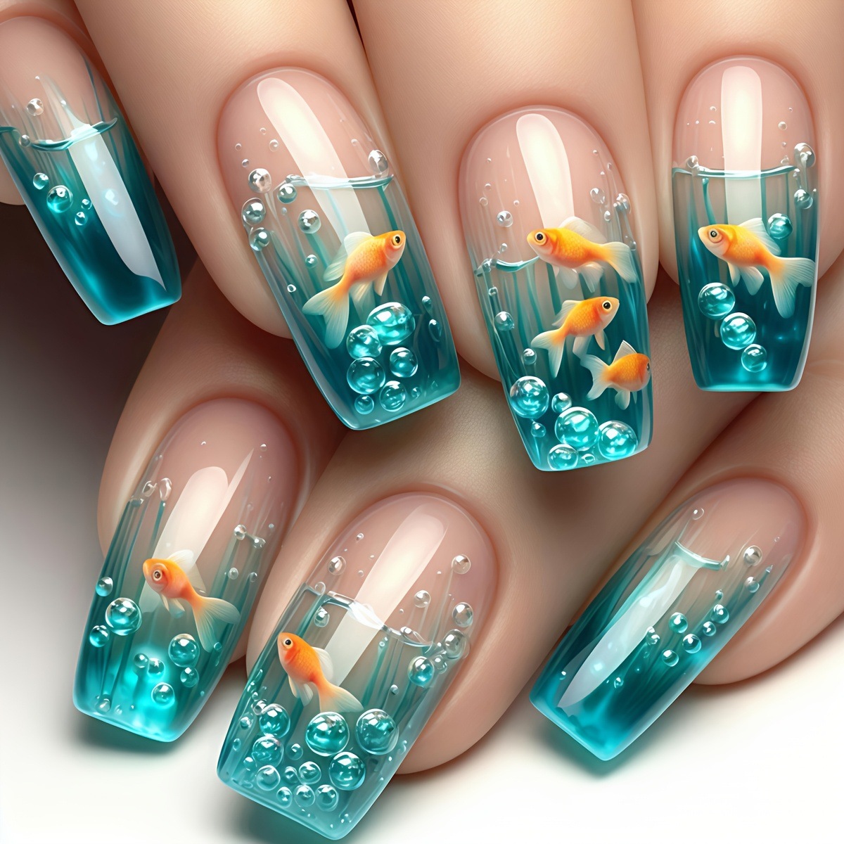 Средней длины квадратные накла – обзор и цена Nail Art Yellow