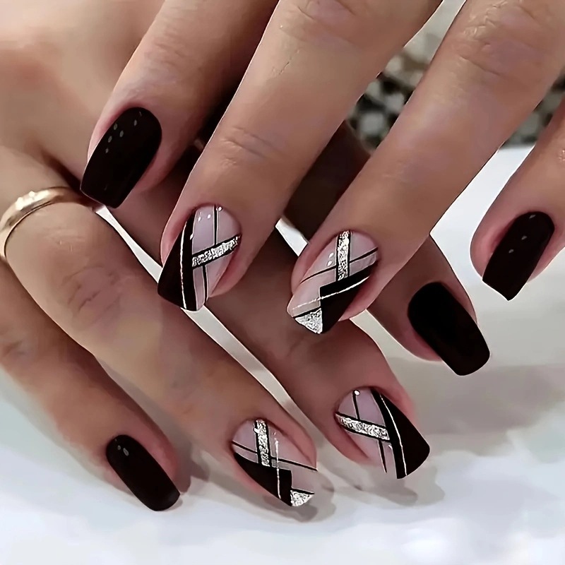 24 шт., квадратные, черные, с  – обзор и цена Nail Art Simple