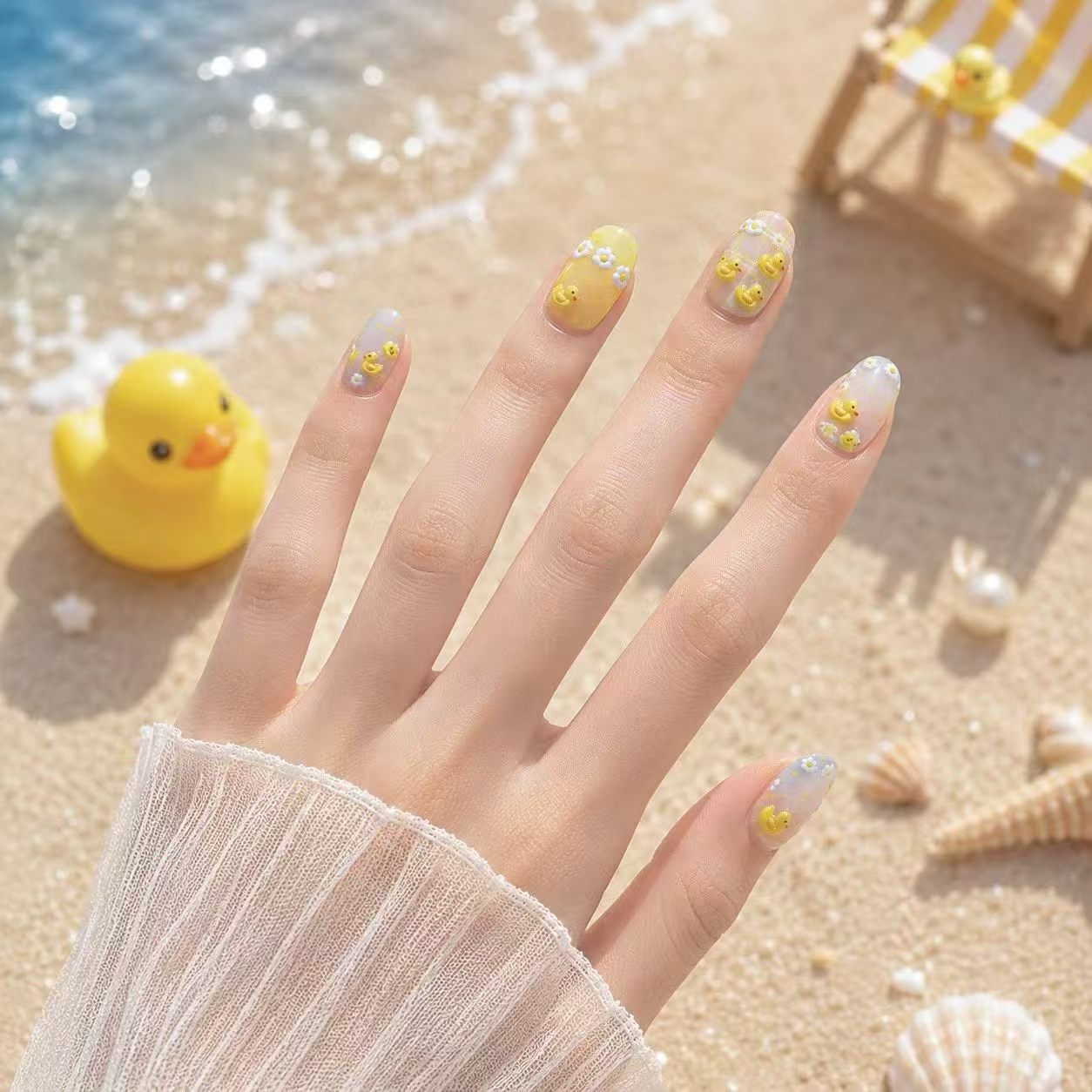 Милые желтые наклейки для ногт – обзор и цена Nail Art Yellow