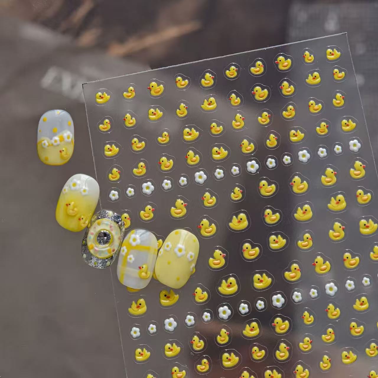 Милые желтые наклейки для ногт – обзор и цена Nail Art Yellow