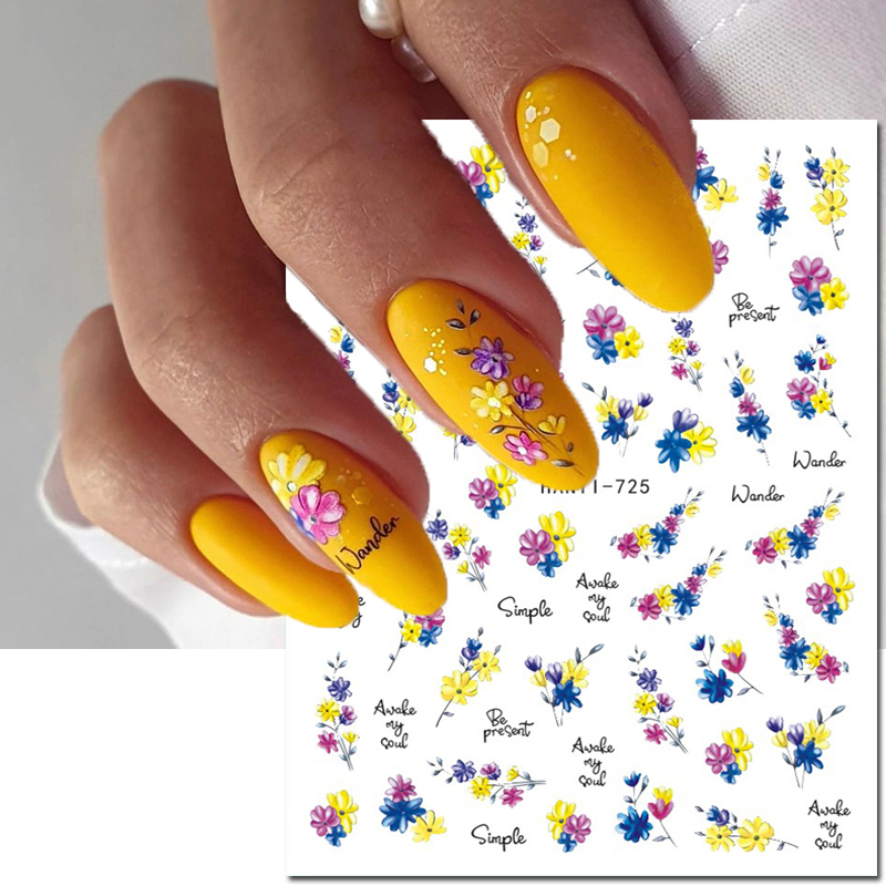 3d наклейки для дизайна ногтей – обзор и цена Nail Art Yellow