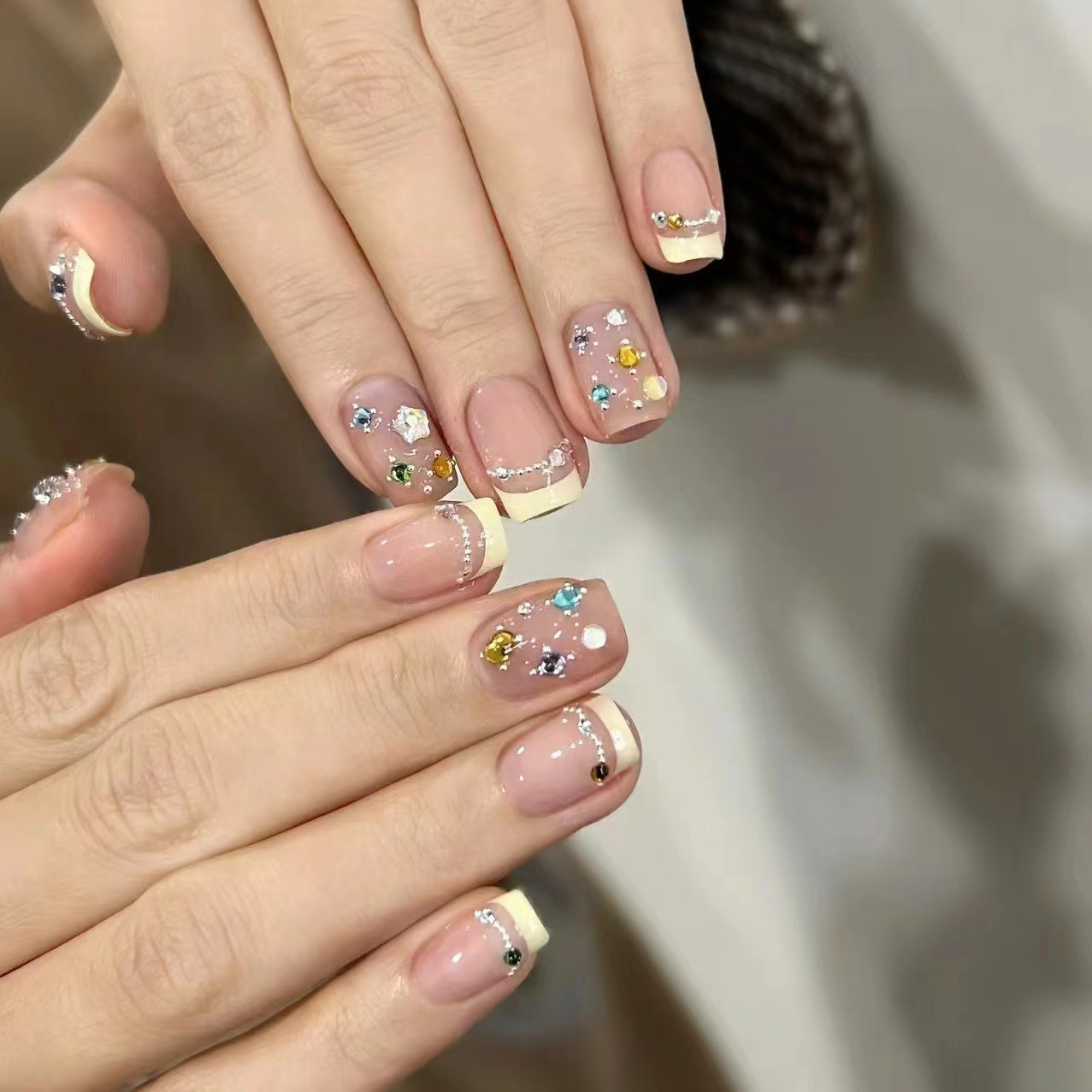 10 шт. короткие квадратные фра – обзор и цена Nail Art Simple