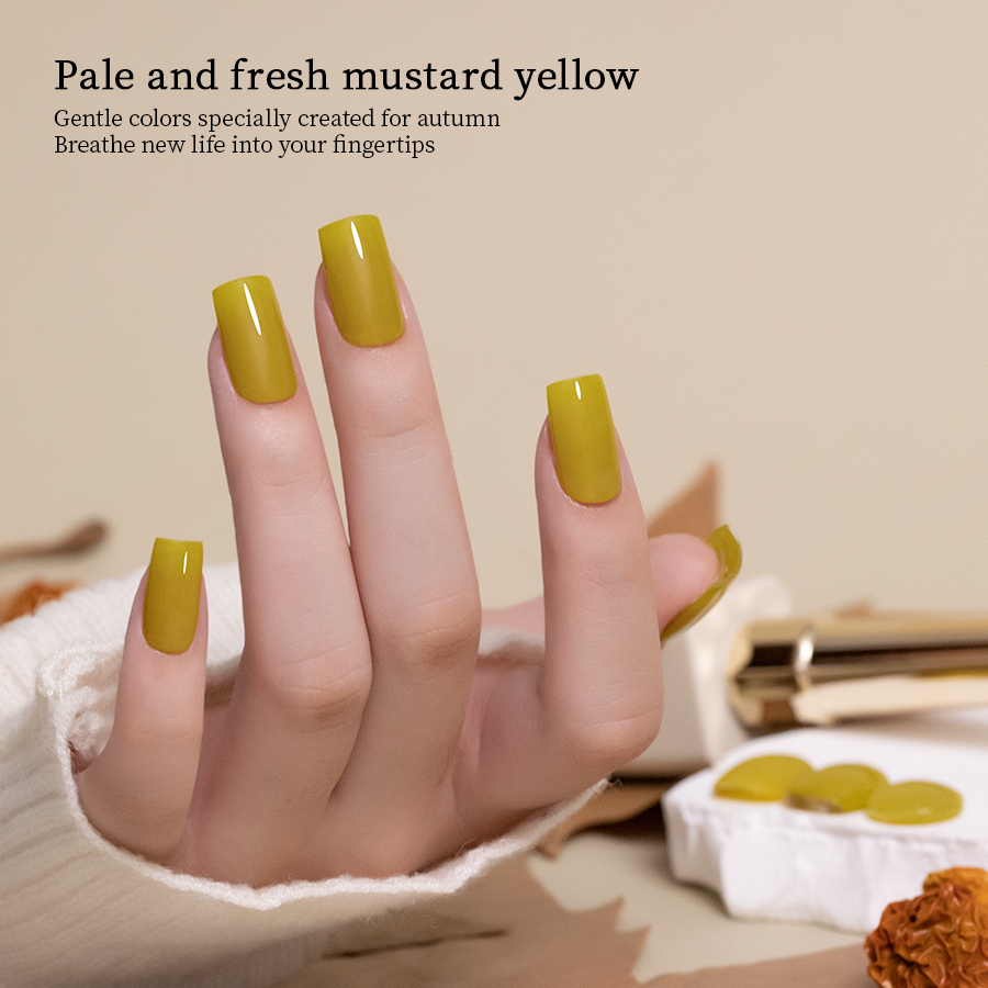 Гель-лак QNL 12 г, горчично-же – обзор и цена Nail Art Yellow